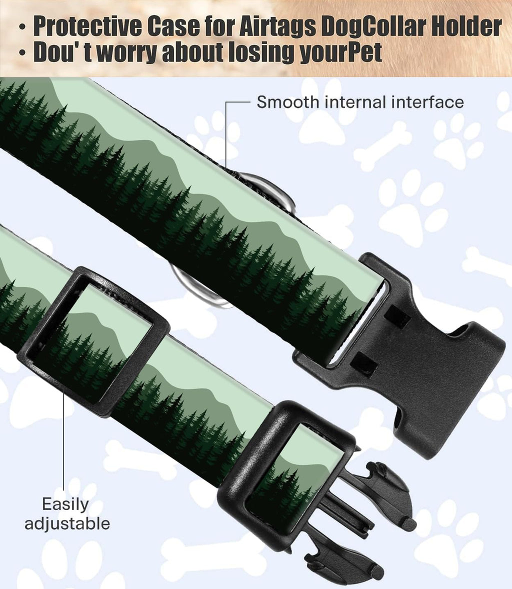 Dog Collar, Cute Dog Collar for Small Medium Large Dogs, Personalized Adjustable Soft Pet Collars with Quick Release Buckle for Walking Running, Cute Boho Mushrooms
