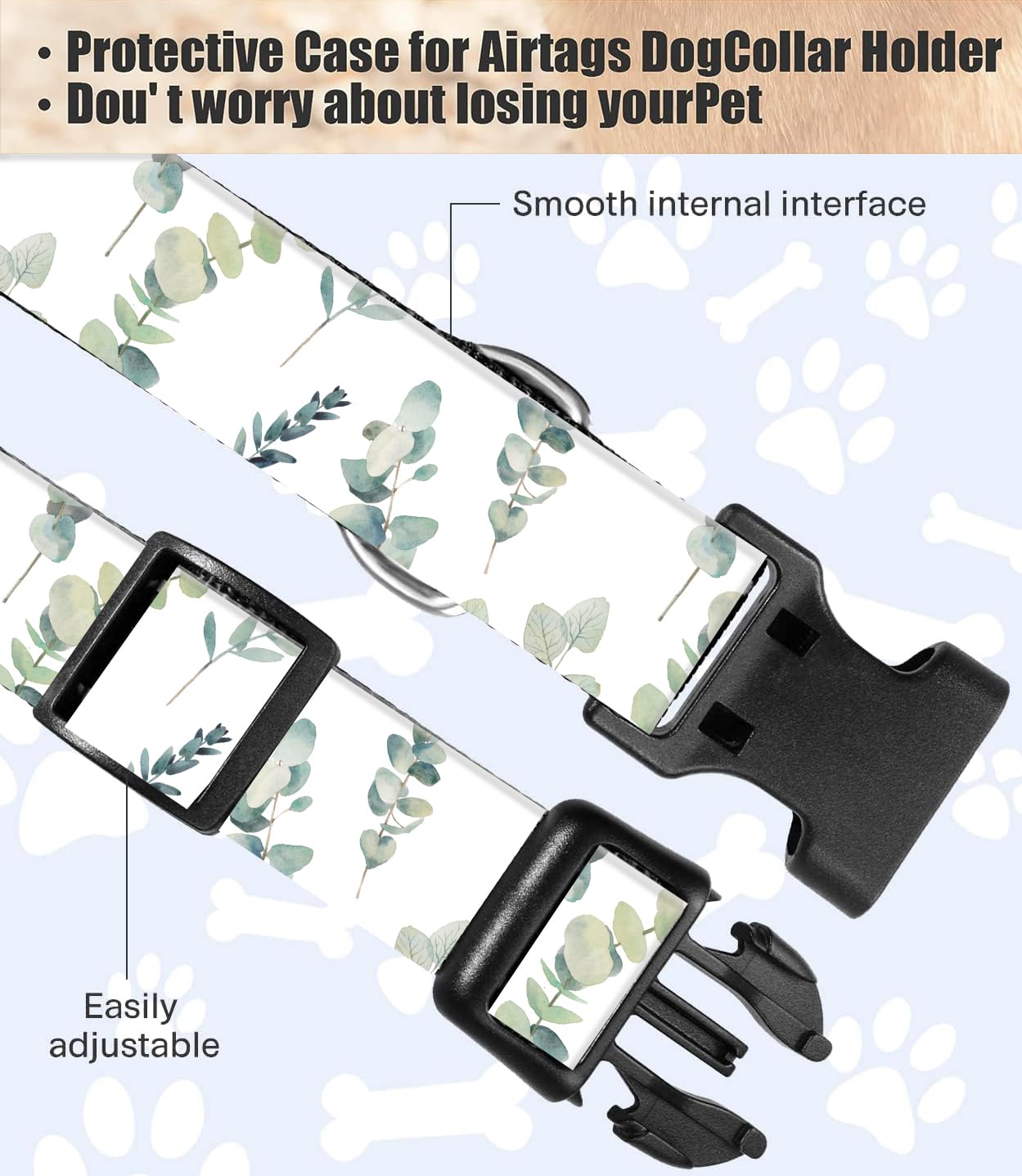Dog Collar, Cute Dog Collar for Small Medium Large Dogs, Personalized Adjustable Soft Pet Collars with Quick Release Buckle for Walking Running, Cute Boho Mushrooms