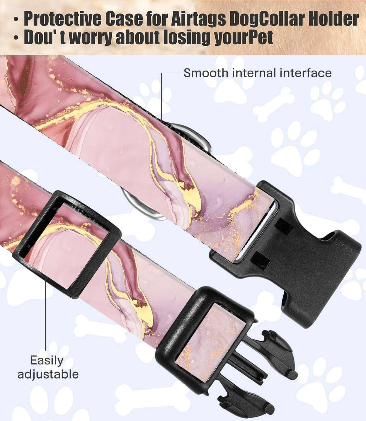 Dog Collar, Cute Dog Collar for Small Medium Large Dogs, Personalized Adjustable Soft Pet Collars with Quick Release Buckle for Walking Running, Cute Boho Mushrooms