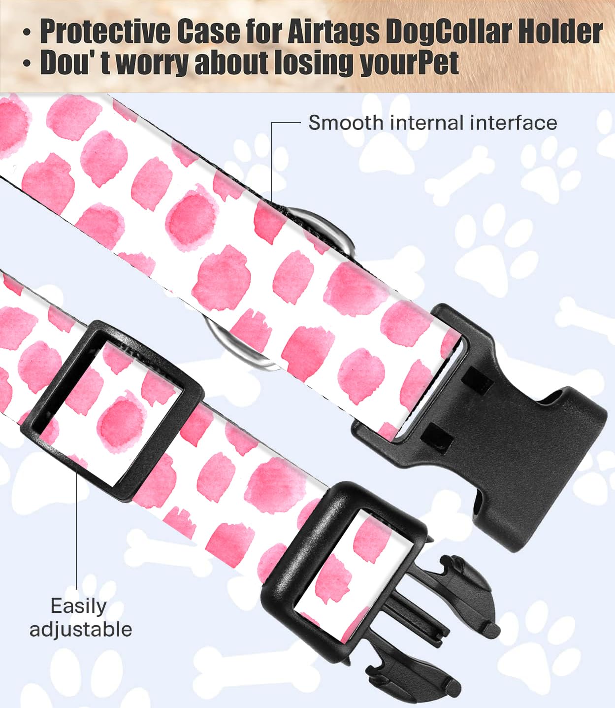 Dog Collar, Cute Dog Collar for Small Medium Large Dogs, Personalized Adjustable Soft Pet Collars with Quick Release Buckle for Walking Running, Cute Boho Mushrooms