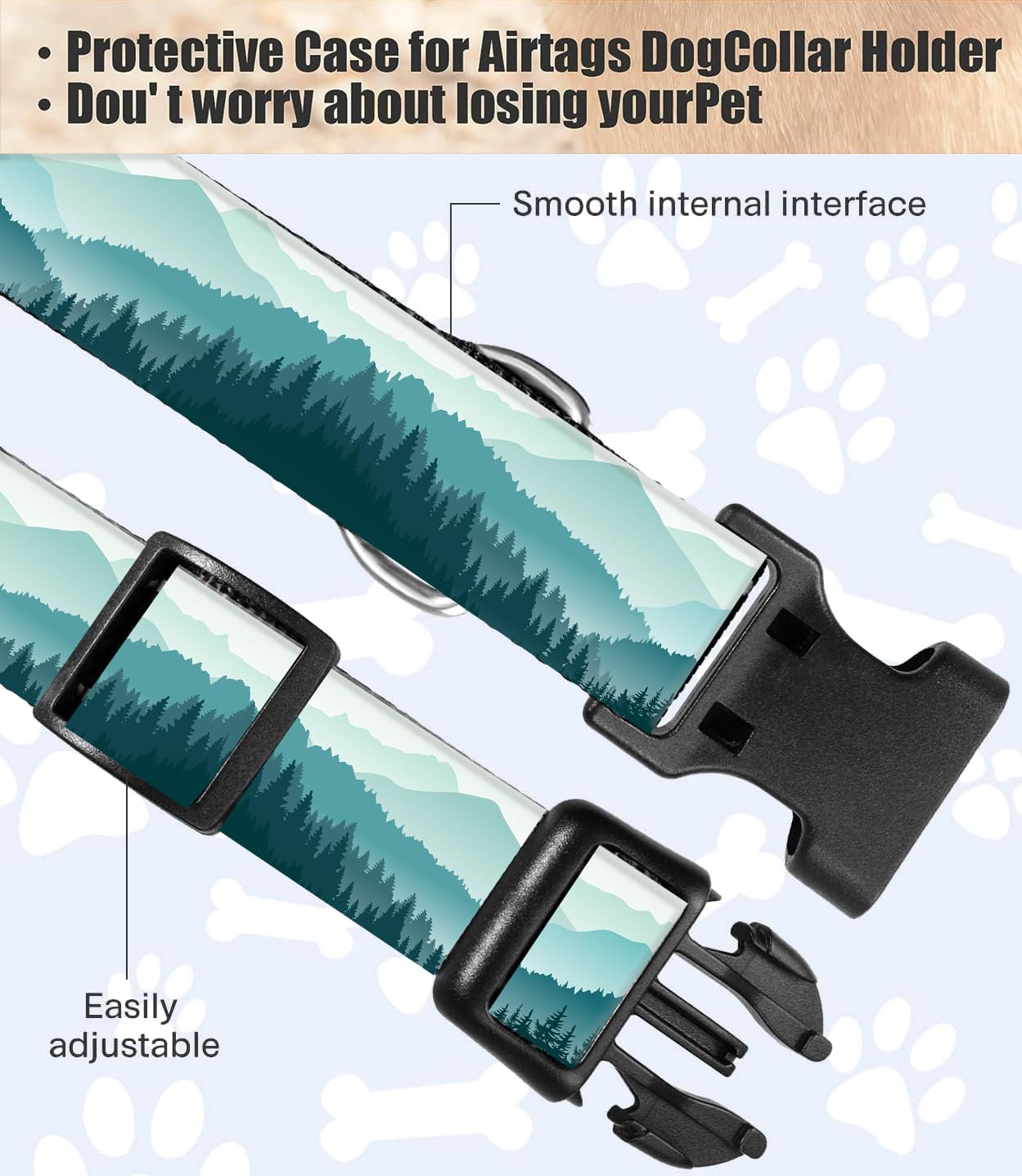 Dog Collar, Cute Dog Collar for Small Medium Large Dogs, Personalized Adjustable Soft Pet Collars with Quick Release Buckle for Walking Running, Cute Boho Mushrooms