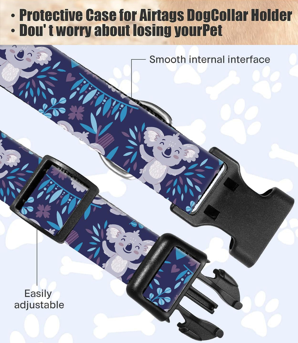 Dog Collar, Cute Dog Collar for Small Medium Large Dogs, Personalized Adjustable Soft Pet Collars with Quick Release Buckle for Walking Running, Cute Boho Mushrooms