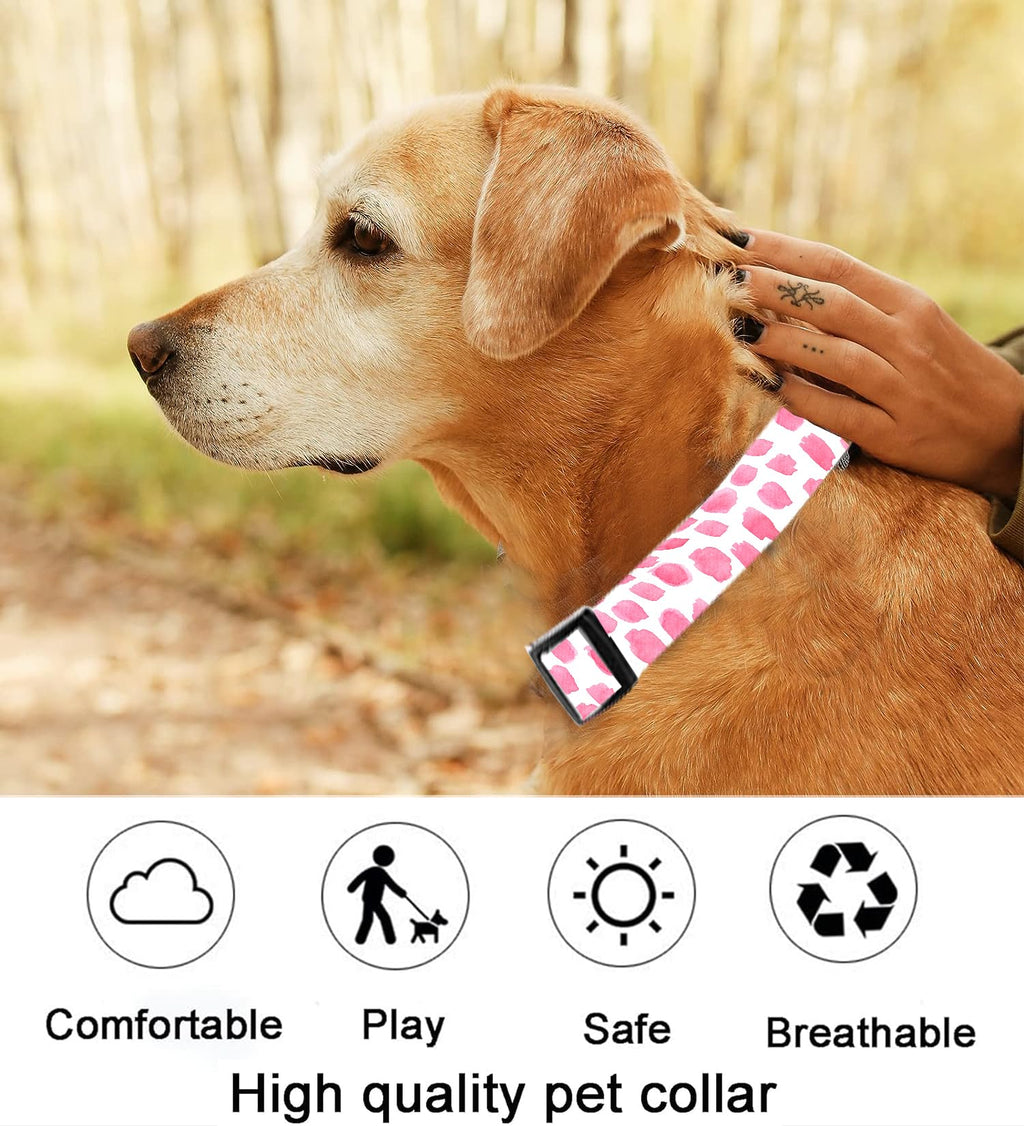 Dog Collar, Cute Dog Collar for Small Medium Large Dogs, Personalized Adjustable Soft Pet Collars with Quick Release Buckle for Walking Running, Cute Boho Mushrooms